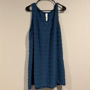Blooming Jelly Blue Textured Sleeveless Dress